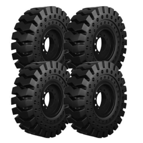 Grizzly Rubber Tracks Set of (4) Skid Steer Tires, McLaren - Mclaren Nu-Air® All Terrain (AT) Tires