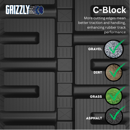 Rubber Tracks Warehouse Bobcat Rubber Track Set of Bobcat T140 Tracks 320x84x45 ( 13" ) C-Lug Pattern