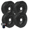 Rubber Tracks Warehouse Skid Steer Tires Skid Steer Tires - Set of (4) 12x16.5, Smooth Flat Proof Tires by Evolution Wheel